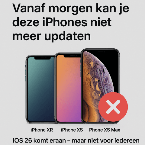 geen ios update voor de volgende iphones, gefixt.nl